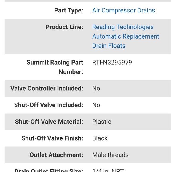 Air Compressor Drain Floats New in Package - Picture 3 of 6